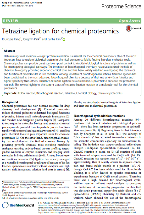 Tetrazine ligation for chemical proteomics